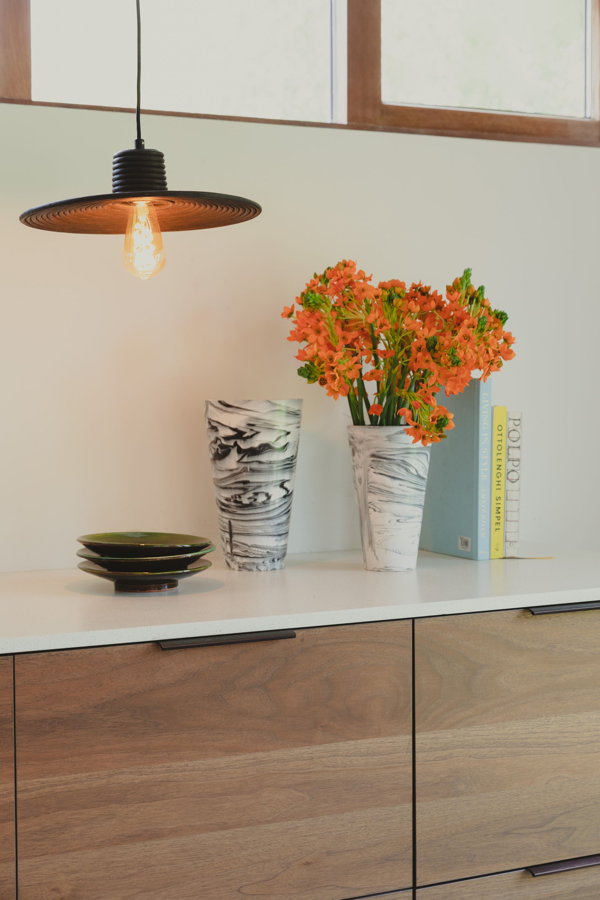 Zuiver Balance Black Rattan Pendant Lamp Small